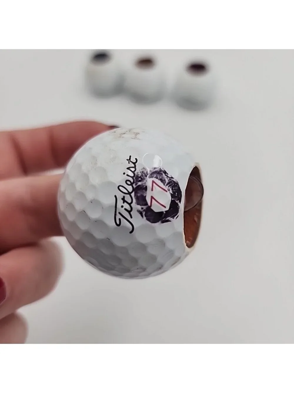 Handmade Titleist Golf Ball Napkin Ring Holders Set Of 4